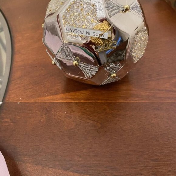Neiman Marcus (Szklo Decor) Moulded Silver Ball